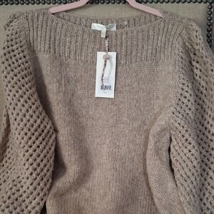 LoveShackFancy Rosie Pullover Oatmeal NWT
